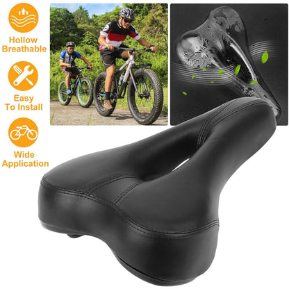 Bicycle Padded Saddle Wear Resistant Hollow Leather Seat Cushion DailySale