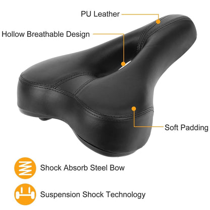 Bicycle Padded Saddle Wear Resistant Hollow Leather Seat Cushion DailySale