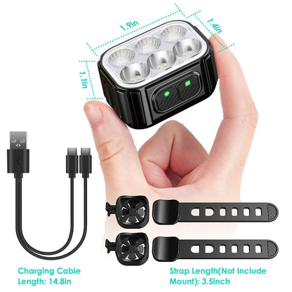 Bike Headlight TailLight IP65 Waterproof Anti-Drop Rechargeable Bicycle Light Set DailySale