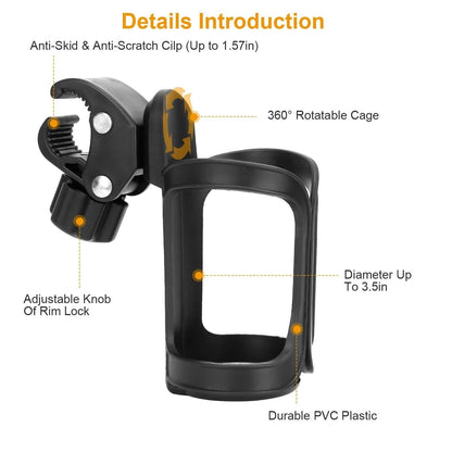 Bike Water Bottle Holder 360° Rotating Drink Cup Cage DailySale