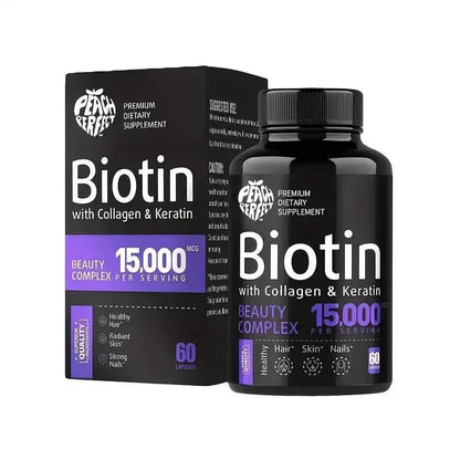 Biotin Capsules Multivitamin Collagen Keratin Supplement Hair Skin And Nail Vitamin DailySale