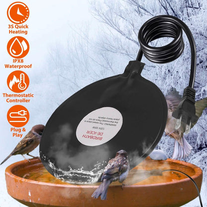 Bird Bath Deicer Outdoor Winter Water Heater Thermostatically Controlled DailySale