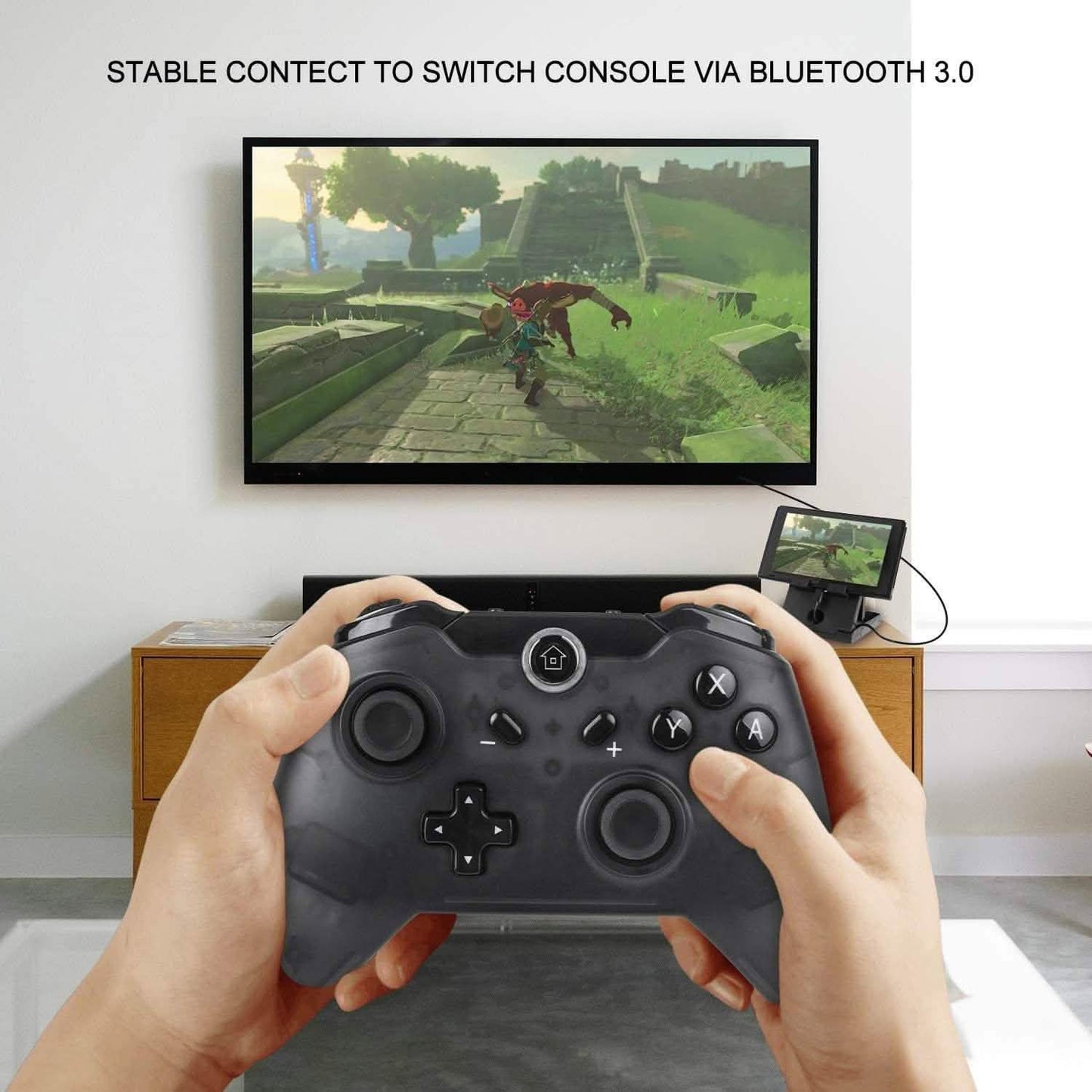Black Bluetooth Wireless Controller for Nintendo Switch DailySale