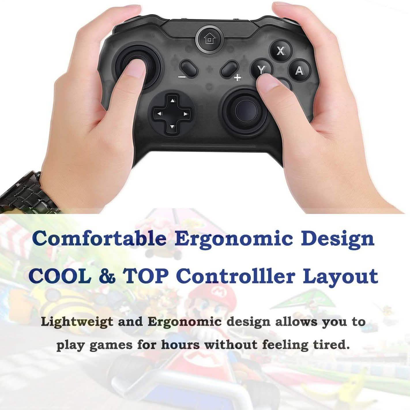 Black Bluetooth Wireless Controller for Nintendo Switch DailySale