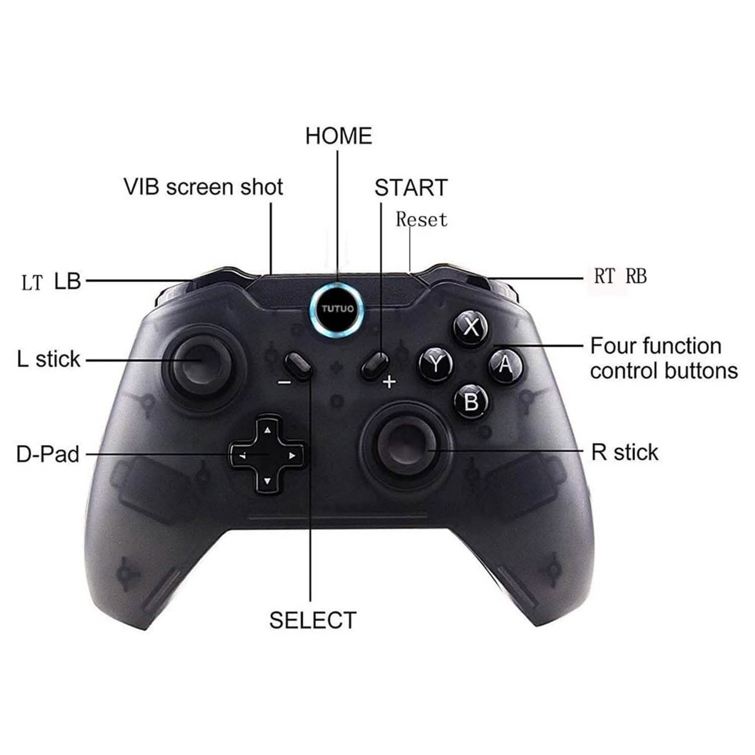 Black Bluetooth Wireless Controller for Nintendo Switch DailySale