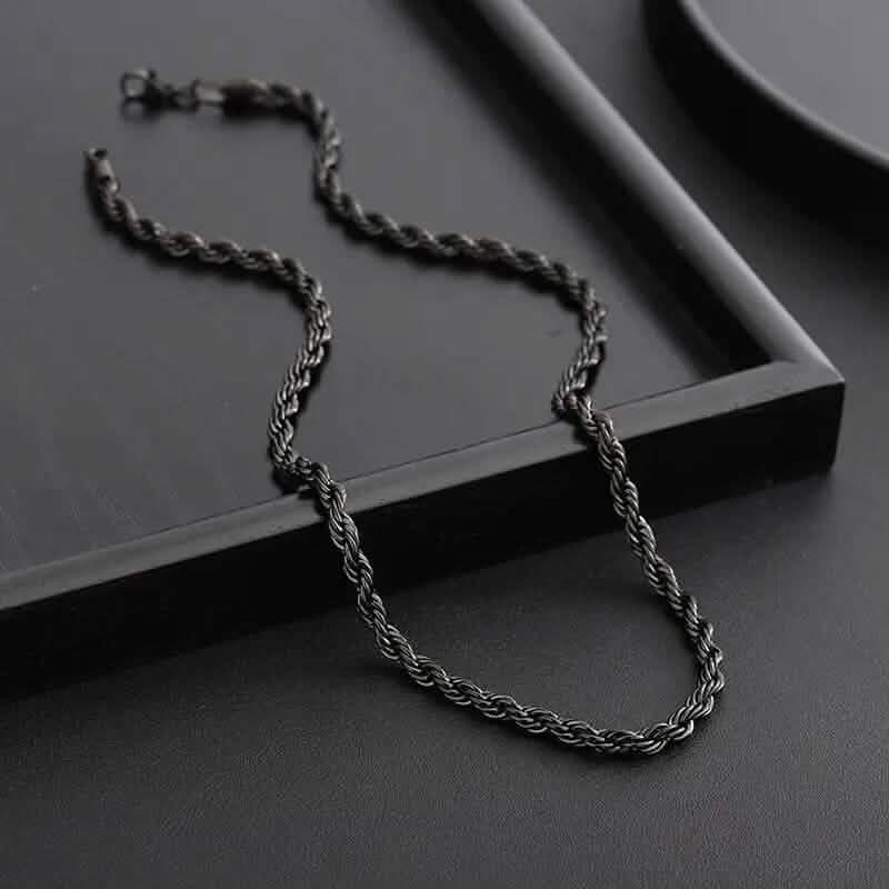 Black Chain Style Titanium Steel Fashion Necklace for Men DailySale