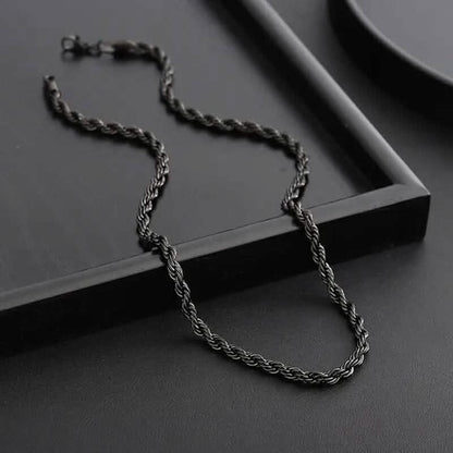 Black Chain Style Titanium Steel Fashion Necklace for Men DailySale