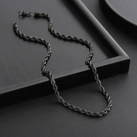 Black Chain Style Titanium Steel Fashion Necklace for Men DailySale