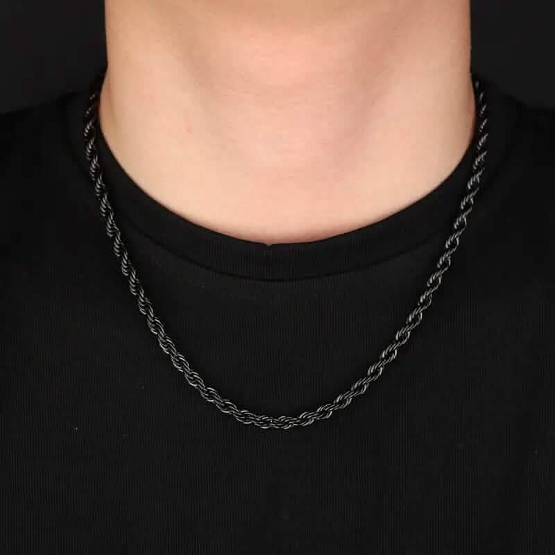 Black Chain Style Titanium Steel Fashion Necklace for Men DailySale