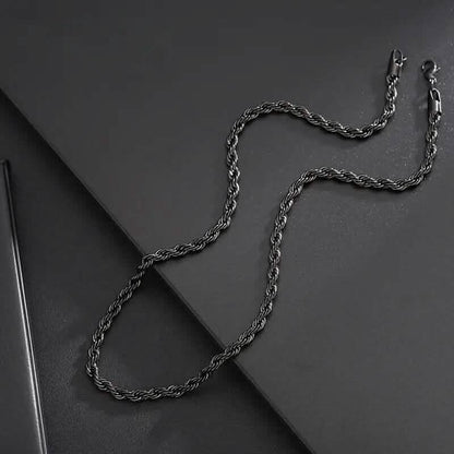 Black Chain Style Titanium Steel Fashion Necklace for Men DailySale