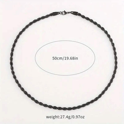 Black Chain Style Titanium Steel Fashion Necklace for Men DailySale