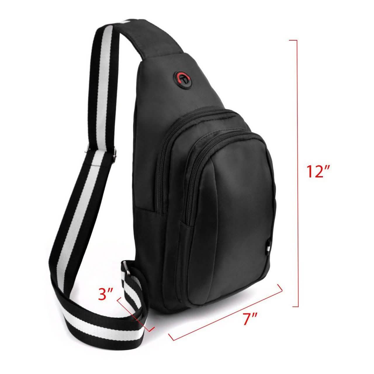 Black Crossbody Shoulder Sling Bag DailySale