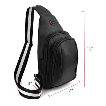 Black Crossbody Shoulder Sling Bag DailySale