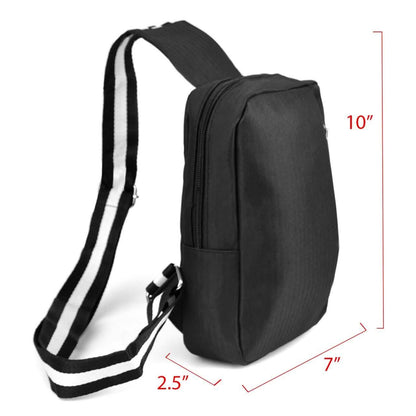 Black Crossbody Shoulder Sling Bag with USB Charging Port DailySale