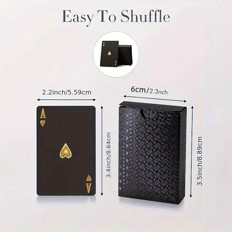Black Golden Foil Poker Playing Cards DailySale