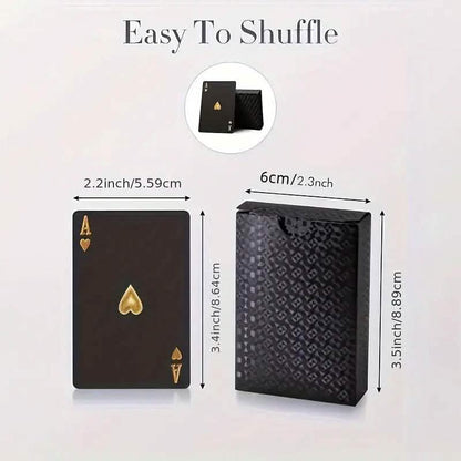 Black Golden Foil Poker Playing Cards DailySale