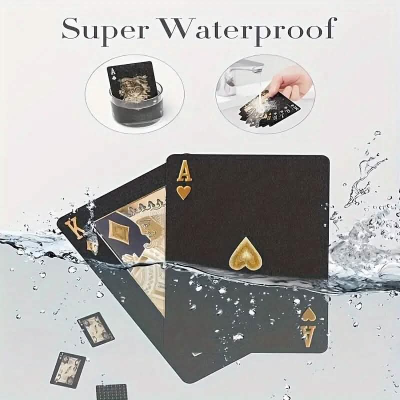 Black Golden Foil Poker Playing Cards DailySale