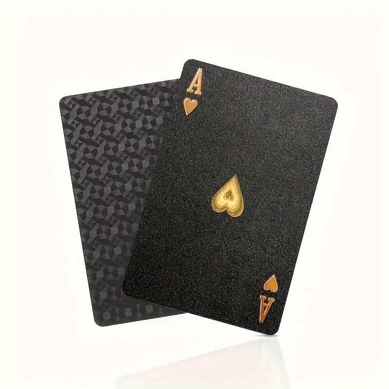 Black Golden Foil Poker Playing Cards DailySale
