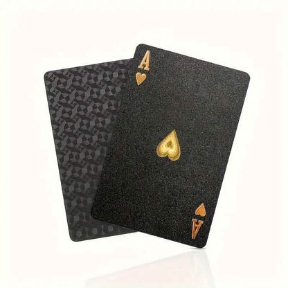 Black Golden Foil Poker Playing Cards DailySale