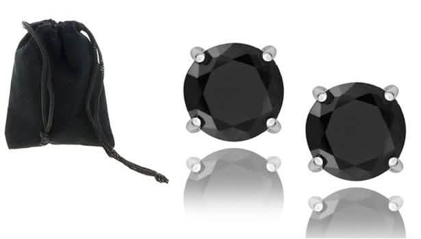 Black Stud Earrings Made with Swarovski Elements DailySale