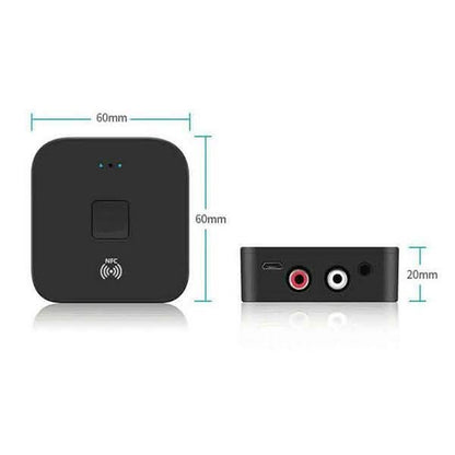 Black Wireless Bluetooth Receiver 5.0 aptX LL RCA NFC 3.5mm Jack Aux Audio Adapter DailySale