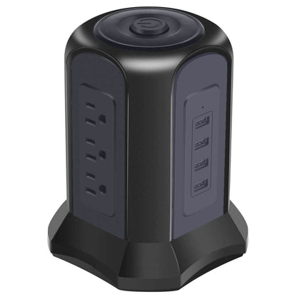 Power Strip Tower with 9 AC-Outlets and 4 USB Charging Ports Switch Control DailySale