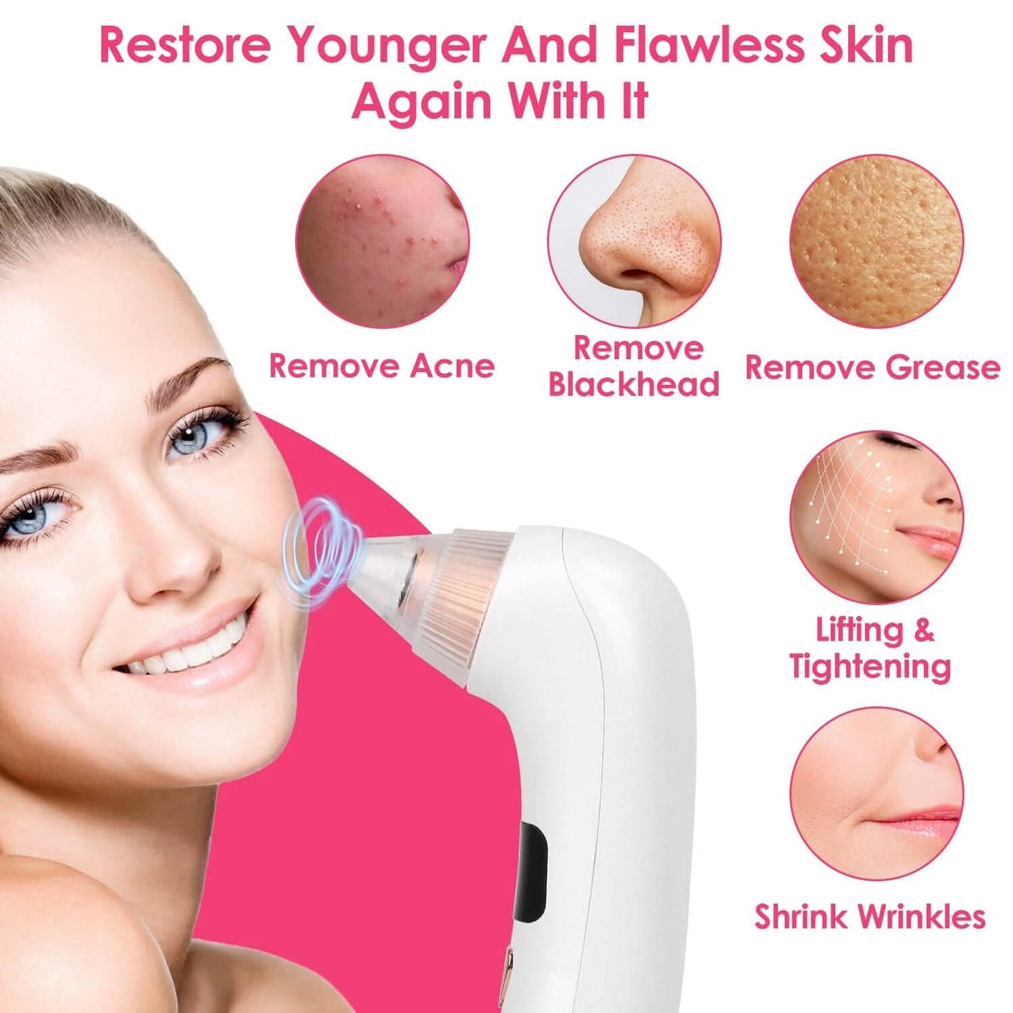 Blackhead Vacuum Remover Electric Blackhead Comedone Extractor DailySale