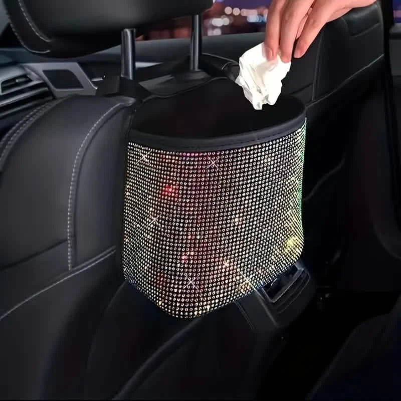 Bling Rhinestones Car Trash Can DailySale