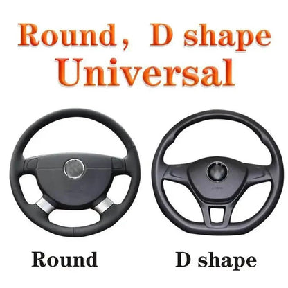 Bling Soft Leather Car Steering Wheel Cover Non-Slip Heat And Cold Protector DailySale