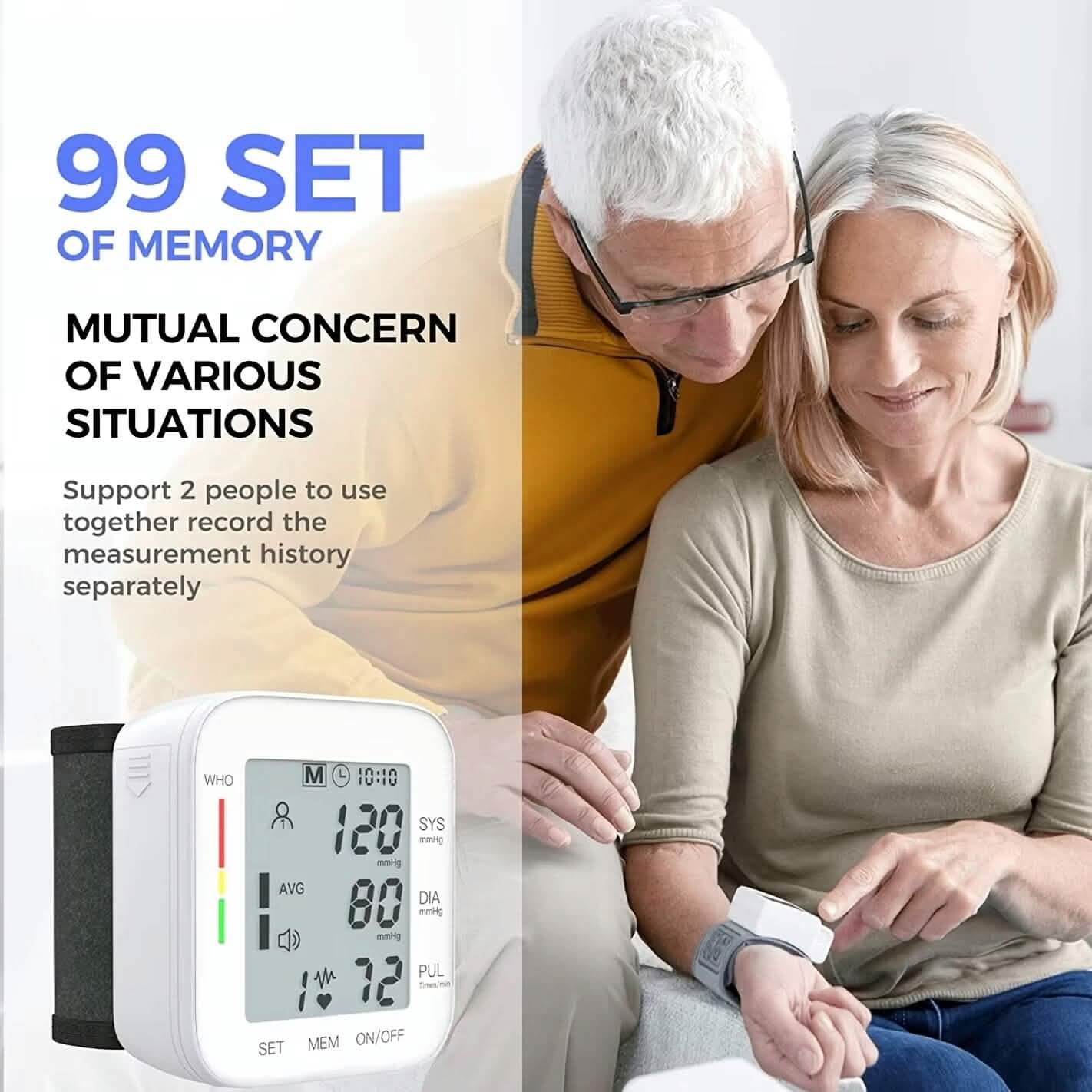 Blood Pressure Monitor Digital Wrist Blood Pressure Machine Automatic Cuff BP Detector DailySale