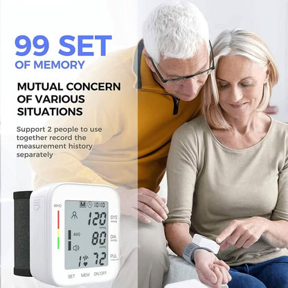 Blood Pressure Monitor Digital Wrist Blood Pressure Machine Automatic Cuff BP Detector DailySale