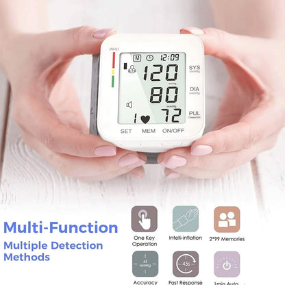 Blood Pressure Monitor Digital Wrist Blood Pressure Machine Automatic Cuff BP Detector DailySale