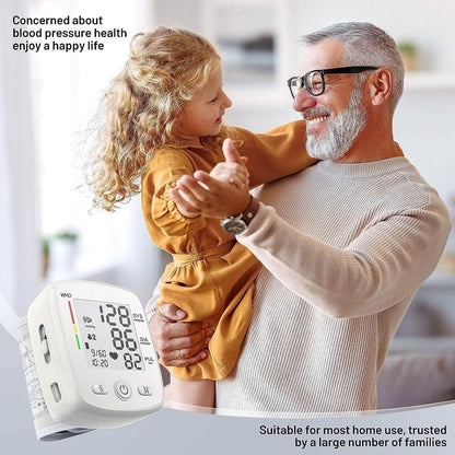Blood Pressure Monitor Digital Wrist BP Machine Automatic BP Cuff with 2 Users 180 Memory Voice Large LCD Display DailySale