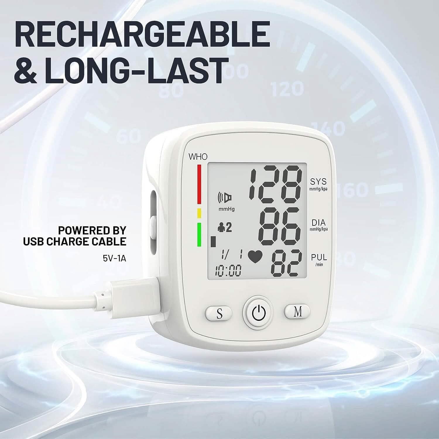 Blood Pressure Monitor Digital Wrist BP Machine Automatic BP Cuff with 2 Users 180 Memory Voice Large LCD Display DailySale