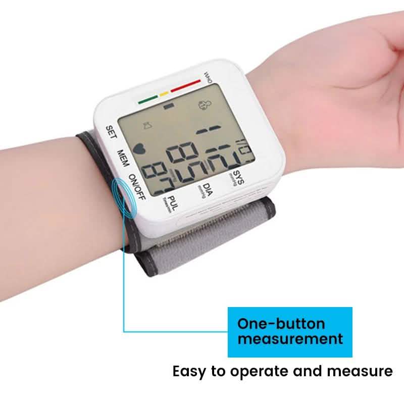 Blood Pressure Monitor Large LCD Display and Adjustable Wrist Cuff DailySale