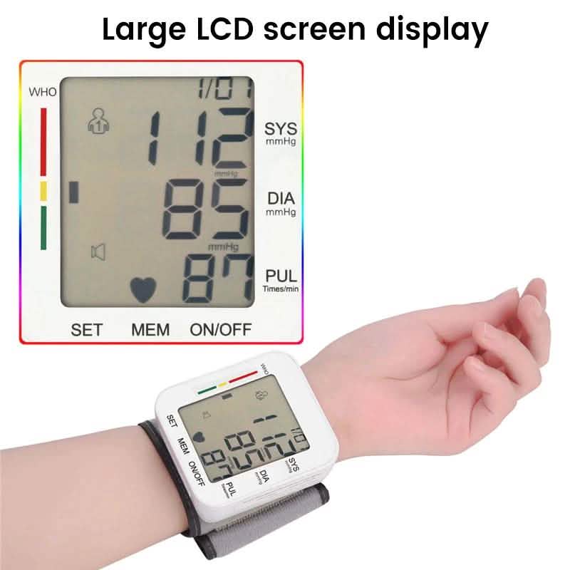 Blood Pressure Monitor Large LCD Display and Adjustable Wrist Cuff DailySale