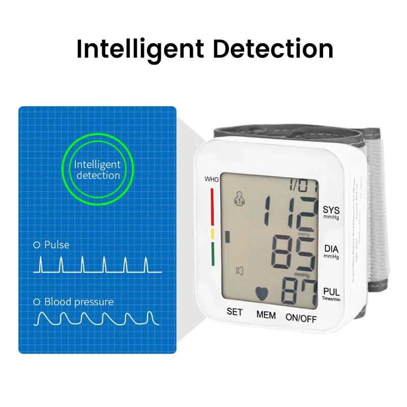 Blood Pressure Monitor Large LCD Display and Adjustable Wrist Cuff DailySale