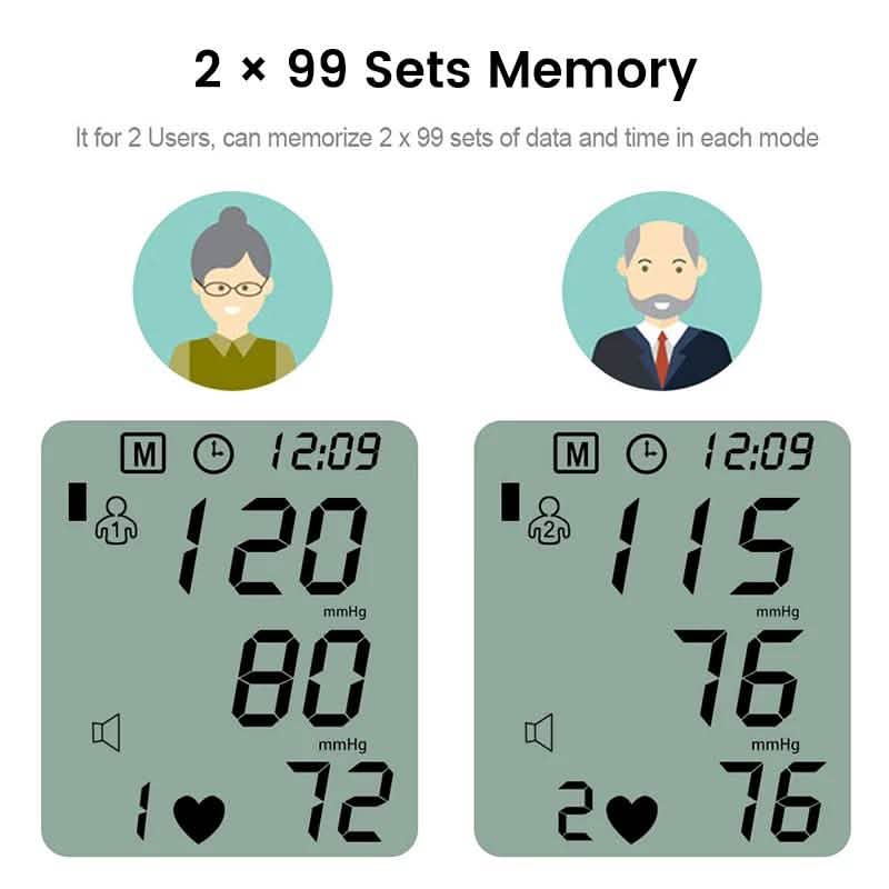 Blood Pressure Monitor Large LCD Display and Adjustable Wrist Cuff DailySale
