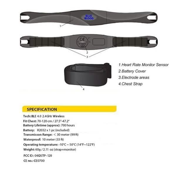 Bluetooth 4.0 Wireless Sport Heart Rate Monitor Chest Strap DailySale