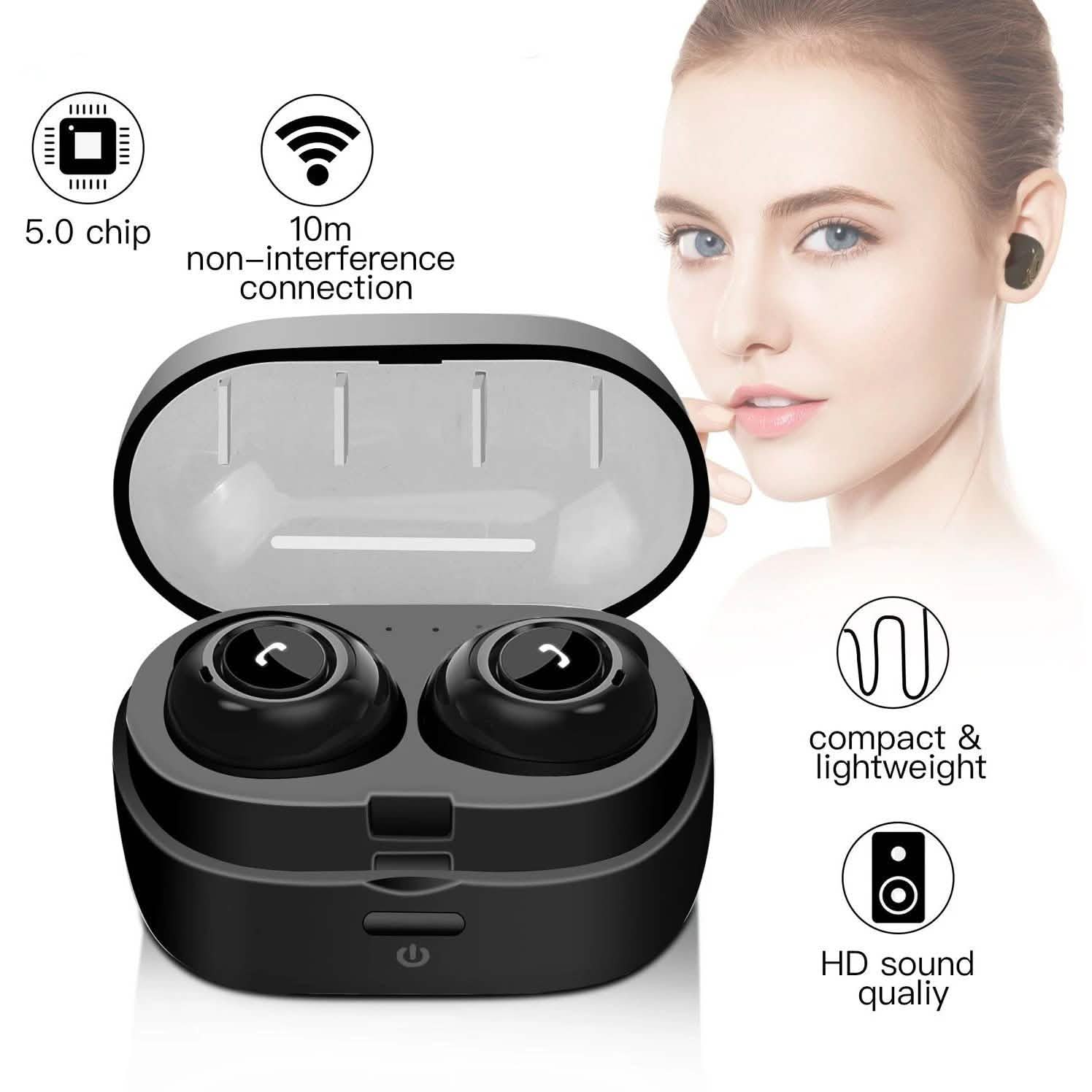 Bluetooth 5.0 Mini Earbuds Headset Wireless Earphones DailySale