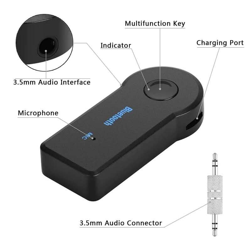Bluetooth 5.0 Receiver and Transmitter Adapter with 3.5mm Jack DailySale