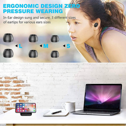 Bluetooth 5.0 Wireless Earbuds with 2000mAh Charging Case Stereo Headphones DailySale