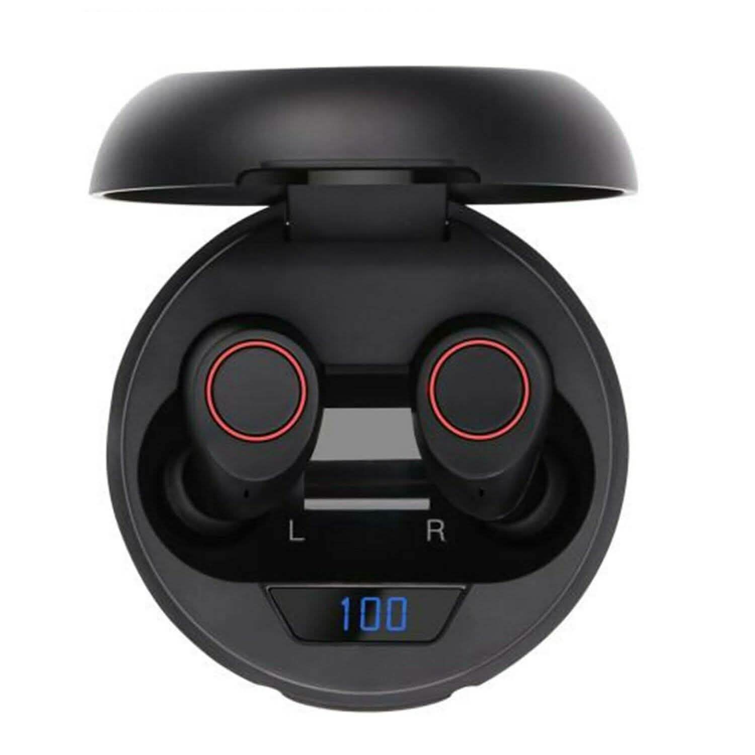 Bluetooth 5.0 Wireless Headset Deep Bass Stereo Earbuds LCD Power Display DailySale