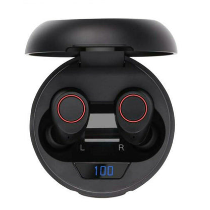 Bluetooth 5.0 Wireless Headset Deep Bass Stereo Earbuds LCD Power Display DailySale