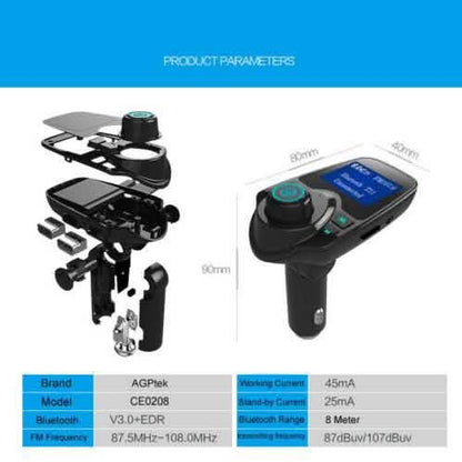Bluetooth Handsfree In Car Kit FM Transmitter MP3 Player 2 USB Charger DailySale