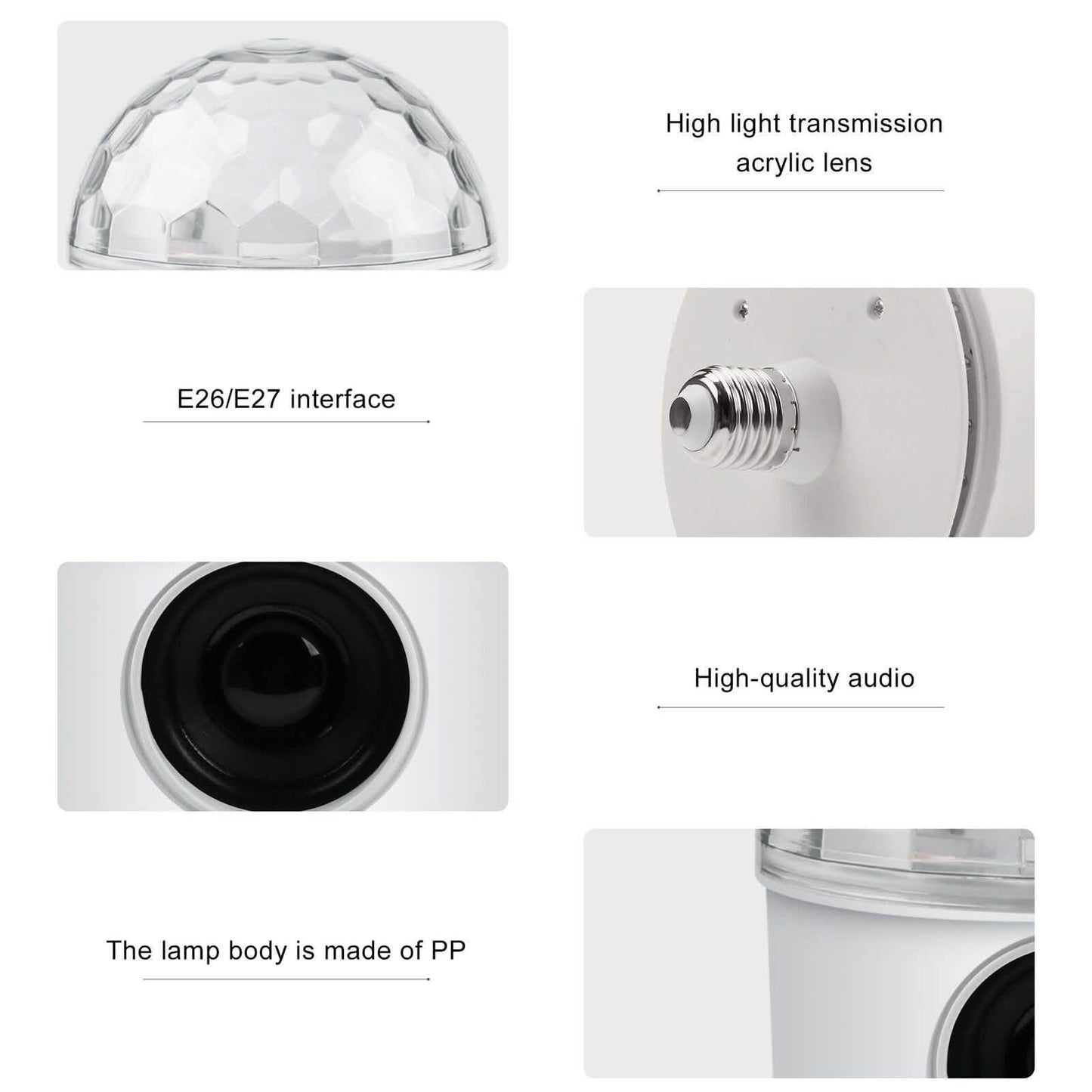 Bluetooth RGB Disco Party Light LED Stage Ball Light KTV Strobe DJ Activated Lamp DailySale