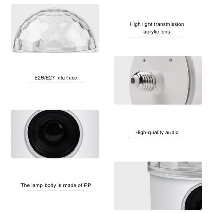 Bluetooth RGB Disco Party Light LED Stage Ball Light KTV Strobe DJ Activated Lamp DailySale