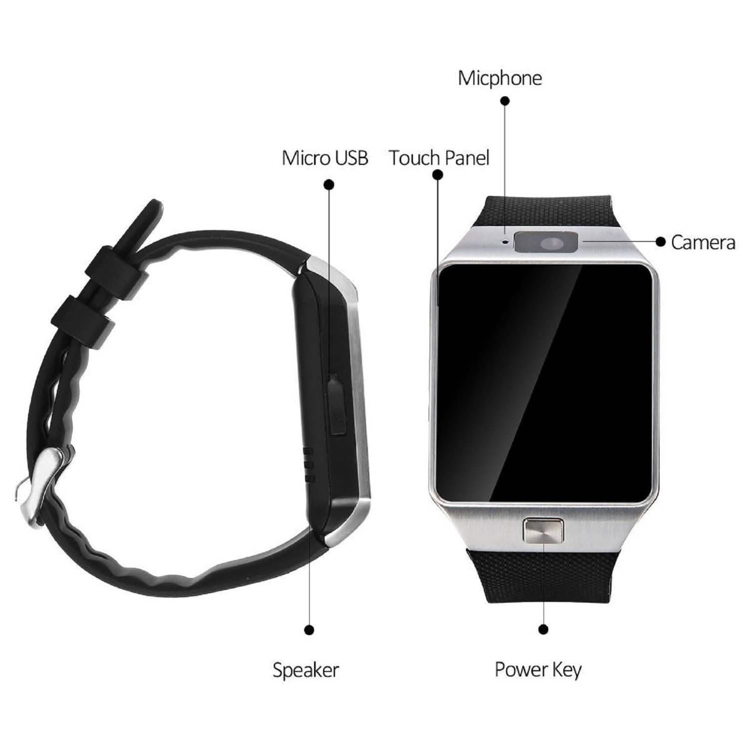 Bluetooth Smart Watch with Camera, Pedometer, Activity Monitor and iPhone/Android Phone Sync DailySale