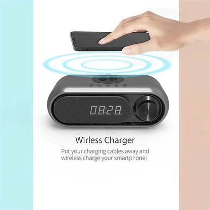 Bluetooth Speaker Wireless Charger with Alarm Clock DailySale