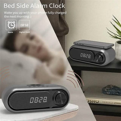 Bluetooth Speaker Wireless Charger with Alarm Clock DailySale